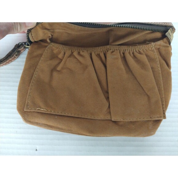 Patricia Nash Wristlet Clutch Zipper Wallet Leather brown small mini bag purse - Picture 5 of 16